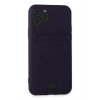 Newface iPhone 11 Pro Kılıf Kelvin Kartvizitli Silikon - Derin Mor