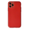 Newface iPhone 11 Pro Max Kılıf Coco Deri Silikon Kapak - Kırmızı