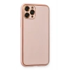 Newface iPhone 11 Pro Max Kılıf Coco Deri Silikon Kapak - Pembe