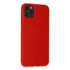 Newface iPhone 11 Pro Max Kılıf Nano içi Kadife Silikon - Kırmızı