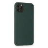 Newface iPhone 11 Pro Max Kılıf Nano içi Kadife Silikon - Koyu Yeşil