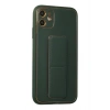 Newface iPhone 12 Kılıf Coco Deri Standlı Kapak - Yeşil