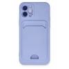 Newface iPhone 12 Kılıf Kelvin Kartvizitli Silikon - Lila