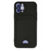 Newface iPhone 12 Kılıf Kelvin Kartvizitli Silikon - Siyah