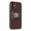 Newface iPhone 12 Kılıf Lukka Magneticsafe Kapak - Kahverengi