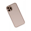Newface iPhone 12 Pro Kılıf Coco Deri Silikon Kapak - Pudra
