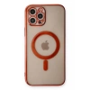 Newface iPhone 12 Pro Kılıf Magneticsafe Lazer Silikon - Kırmızı