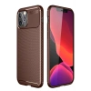 Newface iPhone 12 Pro Max Kılıf Auto Focus Karbon Kapak - Kahverengi