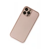 Newface iPhone 13 Pro Kılıf Coco Deri Silikon Kapak - Pembe
