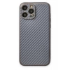 Newface iPhone 13 Pro Kılıf Coco Karbon Silikon - Gri