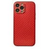 Newface iPhone 13 Pro Kılıf Coco Karbon Silikon - Kırmızı