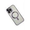 Newface iPhone 13 Pro Kılıf Magneticsafe Lazer Silikon - Mor