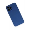 Newface iPhone 13 Pro Kılıf Nano içi Kadife Silikon - Lacivert