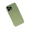 Newface iPhone 13 Pro Kılıf Nano içi Kadife Silikon - Yeşil