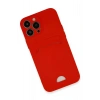 Newface iPhone 13 Pro Max Kılıf Kelvin Kartvizitli Silikon - Kırmızı