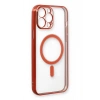 Newface iPhone 13 Pro Max Kılıf Magneticsafe Lazer Silikon - Kırmızı