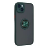 Newface iPhone 14 Kılıf Montreal Yüzüklü Silikon Kapak - Yeşil