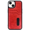 Newface iPhone 14 Kılıf Sara Kartvizitli Deri Kılıf - Kırmızı