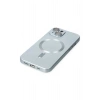 Newface iPhone 14 Plus Kılıf Moshi Lens Magneticsafe Silikon - Sierra Blue