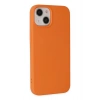 Newface iPhone 14 Plus Kılıf Nano içi Kadife Silikon - Turuncu