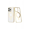 Newface iPhone 14 Pro Kılıf Element Magneticsafe Sert Kapak - Gold