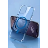 Newface iPhone 14 Pro Max Kılıf Tron Şeffaf Magsafe Kapak - Mavi