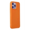 Newface iPhone 15 Pro Max Kılıf Nano içi Kadife Silikon - Turuncu