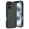 Newface iPhone 16 Kılıf Aras Deri Kapak - Koyu Yeşil