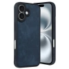 Newface iPhone 16 Kılıf Aras Deri Kapak - Lacivert