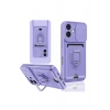 Newface iPhone 16 Kılıf Zuma Kartvizitli Yüzüklü Silikon - Lila