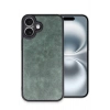 Newface iPhone 16 Plus Kılıf Aras Deri Kapak - Koyu Yeşil