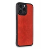 Newface iPhone 16 Pro Max Kılıf Aras Deri Kapak - Kırmızı