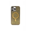 Newface iPhone 16 Pro Max Kılıf Diamond Magsafe Kapak - Gold