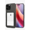 Newface iPhone 16 Pro Max Kılıf Kart Şeffaf Silikon - Şeffaf