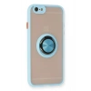 Newface iPhone 6 Kılıf Montreal Yüzüklü Silikon Kapak - Buz Mavi