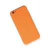 Newface iPhone 6 Kılıf Nano içi Kadife Silikon - Turuncu