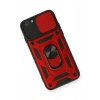 Newface iPhone 6 Kılıf Pars Lens Yüzüklü Silikon - Kırmızı