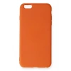 Newface iPhone 6 Plus Kılıf Nano içi Kadife Silikon - Turuncu