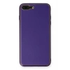 Newface iPhone 7 Plus Kılıf Coco Deri Silikon Kapak - Mor