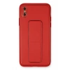 Newface iPhone XS Max Kılıf Coco Deri Standlı Kapak - Kırmızı