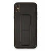 Newface iPhone XS Max Kılıf Coco Deri Standlı Kapak - Siyah