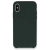Newface iPhone XS Max Kılıf Lansman Legant Silikon - Koyu Yeşil
