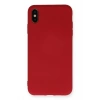Newface iPhone XS Max Kılıf Nano içi Kadife Silikon - Kırmızı