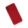 Newface iPhone XS Max Kılıf Nano içi Kadife Silikon - Kırmızı
