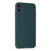Newface iPhone XS Max Kılıf Nano içi Kadife Silikon - Koyu Yeşil