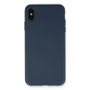 Newface iPhone XS Max Kılıf Nano içi Kadife Silikon - Lacivert