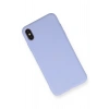 Newface iPhone XS Max Kılıf Nano içi Kadife Silikon - Lila