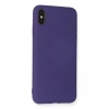 Newface iPhone XS Max Kılıf Nano içi Kadife Silikon - Mor