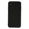 Newface iPhone XS Max Kılıf Nano içi Kadife Silikon - Siyah