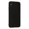 Newface iPhone XS Max Kılıf Nano içi Kadife Silikon - Siyah